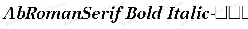 AbRomanSerif Bold Italic字体转换